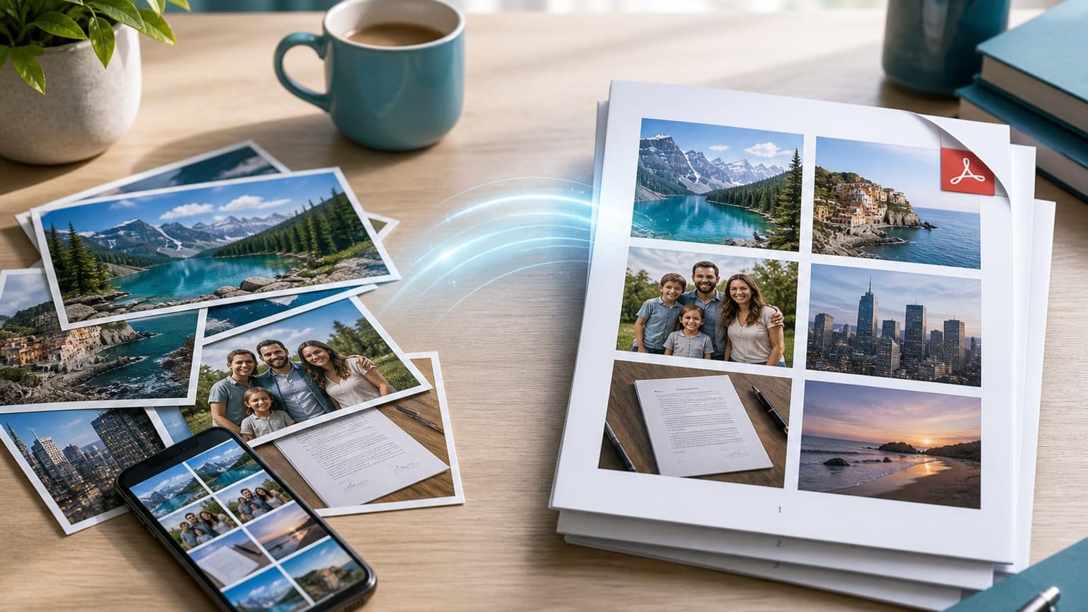 How to convert JPG photos into a multi-page PDF — phone pictures become a clean document for forms and email